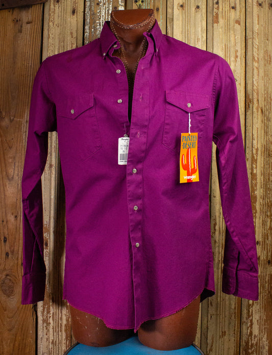 Vintage Wrangler Painted Desert Button Up Shirt Purple Large