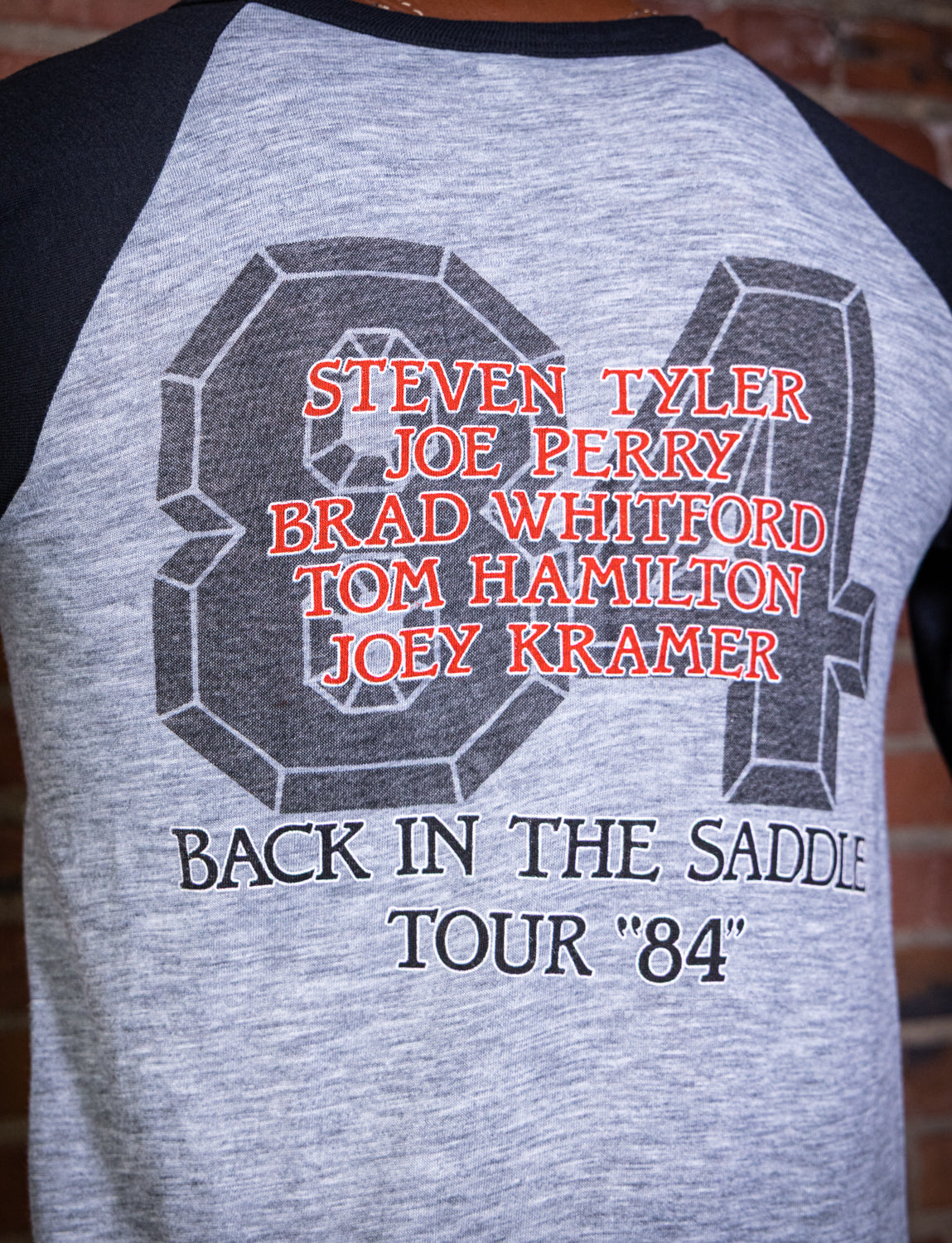 Vintage 1984 Aerosmith Back in the Saddle Tour Raglan Concert T Shirt Medium