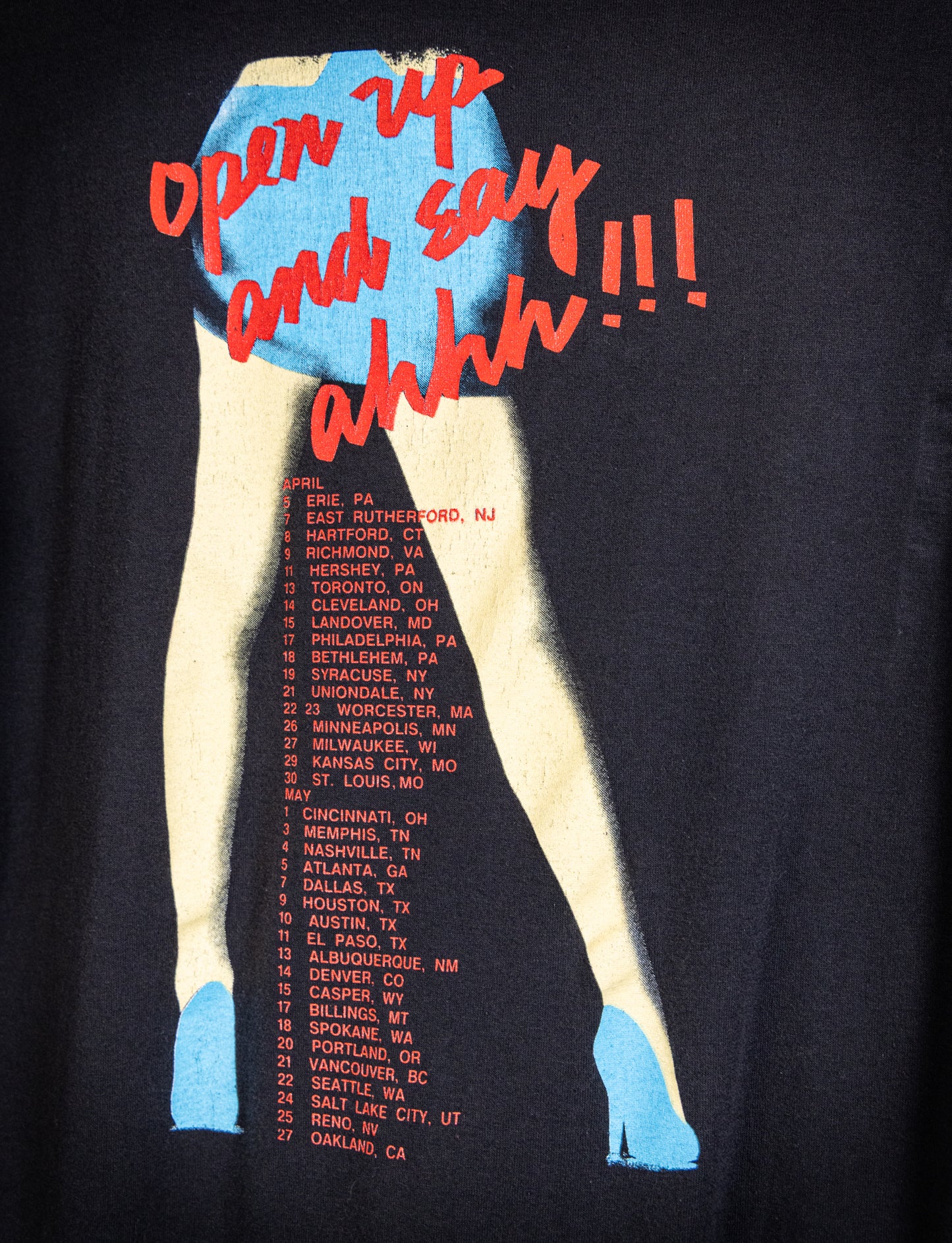 Vintage 1988 Poison Open Up and Say Ahhh Concert T Shirt Medium