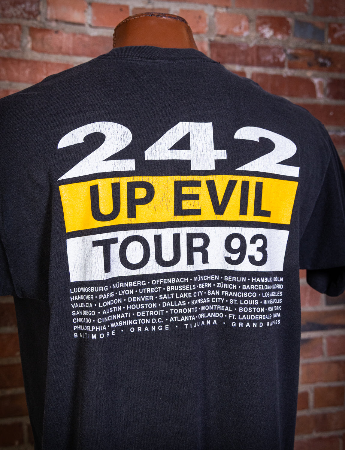 Vintage 1993 Front 242 Up Evil Concert T Shirt XL