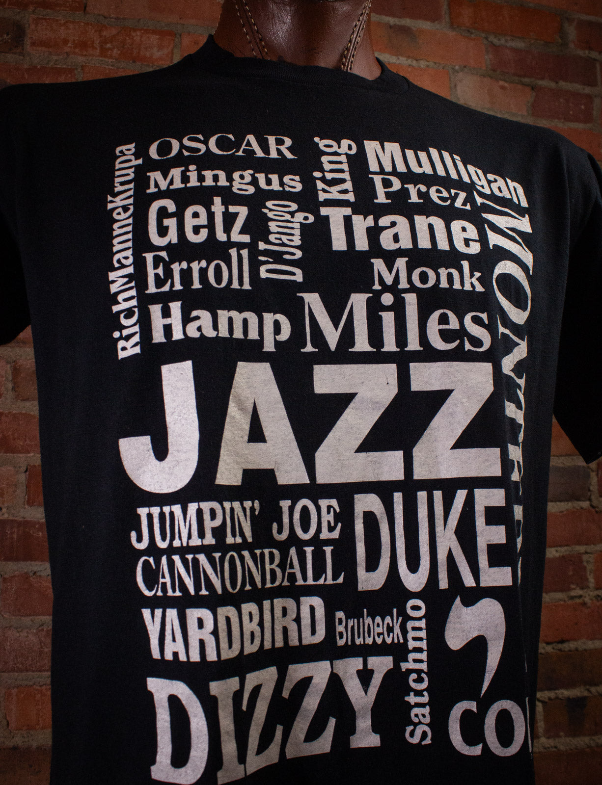 Vintage Jazz Greats Graphic T Shirt 1993 Black XL