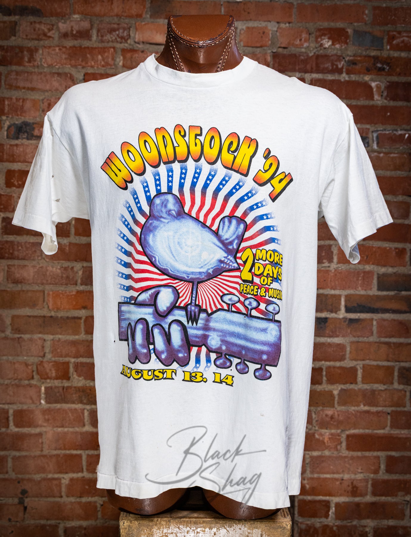Vintage 1994 Woodstock Concert T Shirt XL – Black Shag Vintage