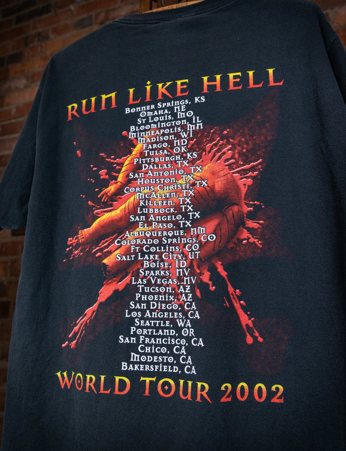 Vintage 2002 KITTIE Run Like Hell Concert T Shirt L/XL