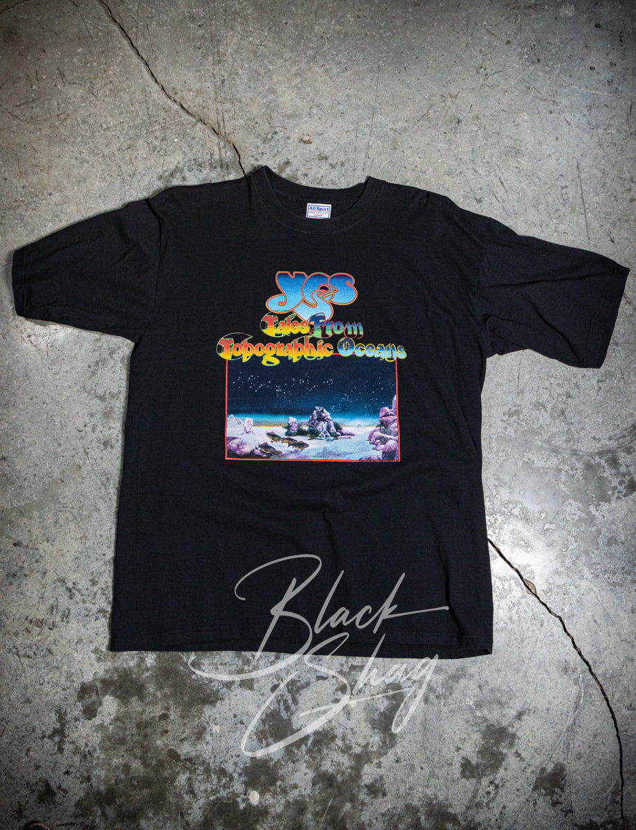 【希少】Y&T ヴィンテージTシャツThe Lords Of the Bay92 Vintage 2002 Yes Tales from Topographic Oceans T Shirt – Black