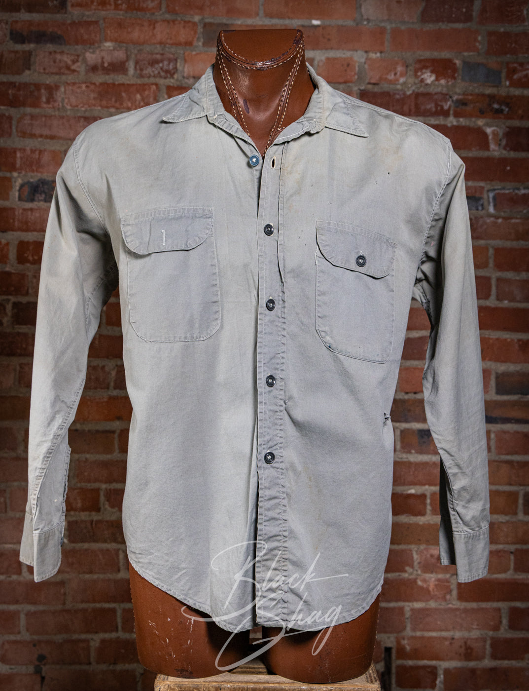Vintage 60s Cone Mills Work Shirt XL – Black Shag Vintage