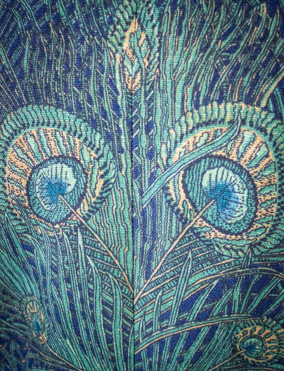 Vintage Granny Takes a Trip Peacock Jacket 70s Small