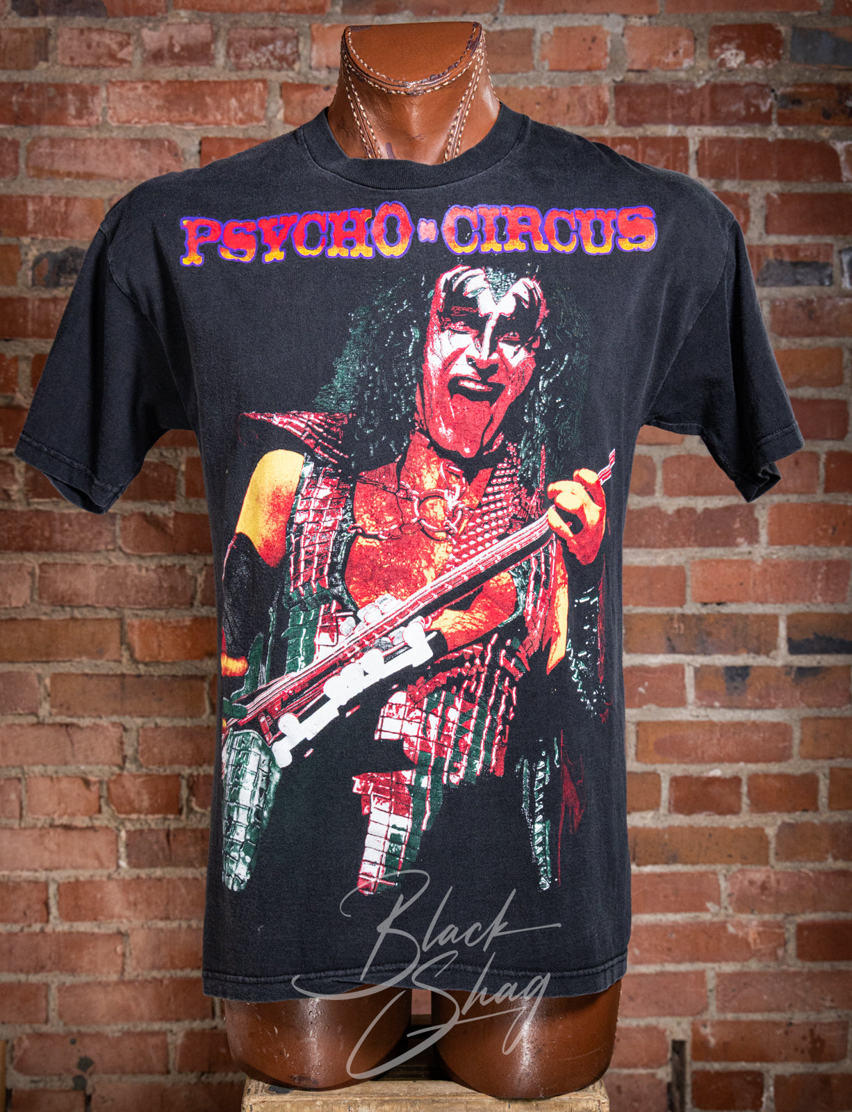 Vintage 90s Kiss Psycho Circus Concert T Shirt Large – Black Shag