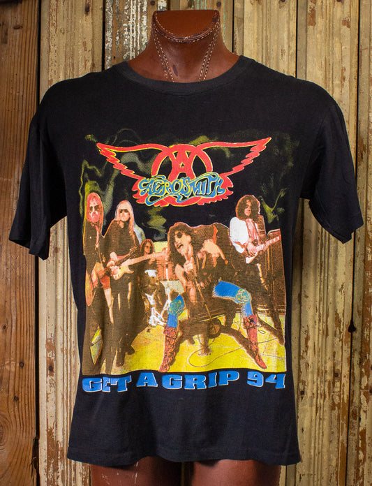 Vintage Aerosmith Get A Grip Parking Lot Concert T Shirt 1994 Black XL