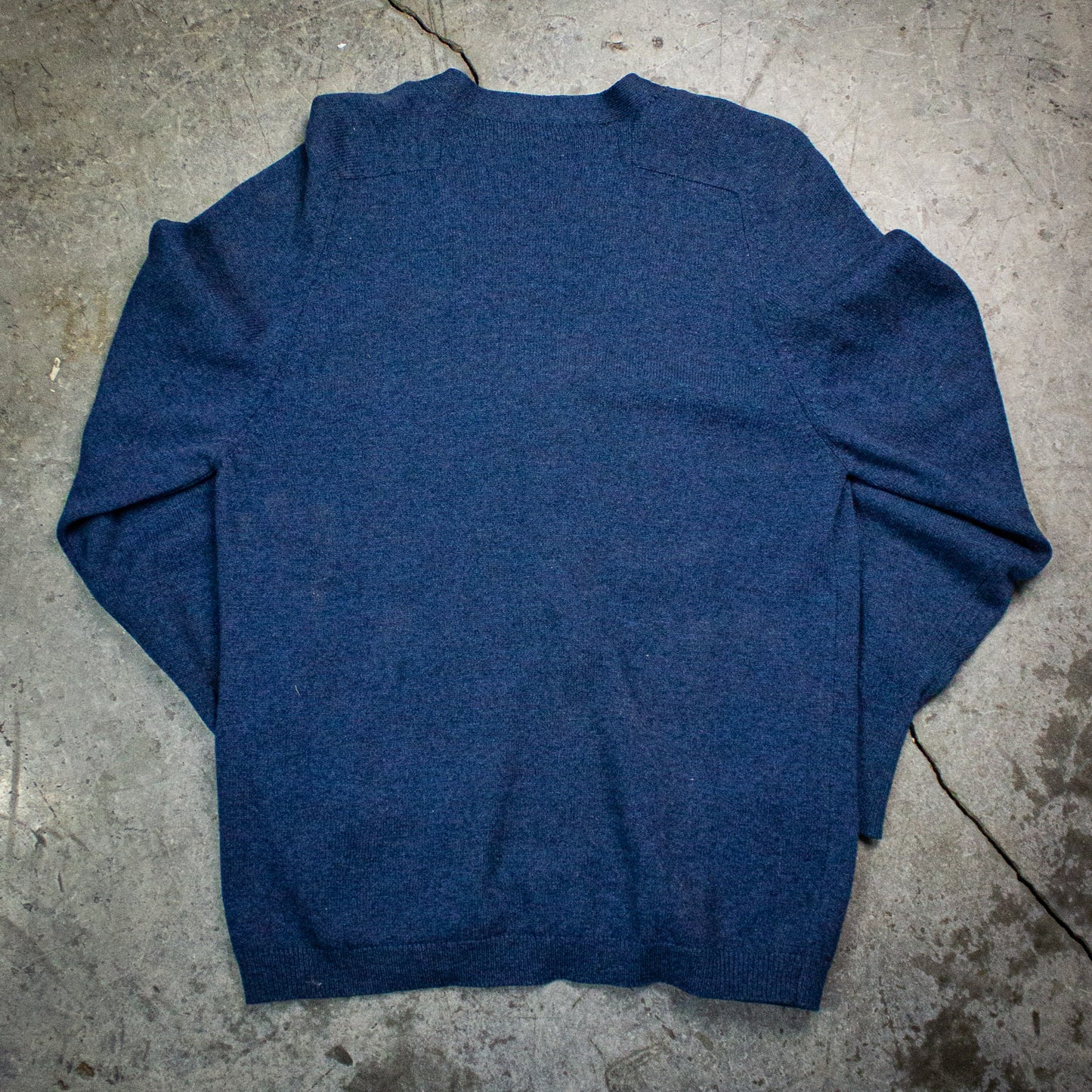 Vintage Alan Paine Blue Cardigan Sweater 70s Medium