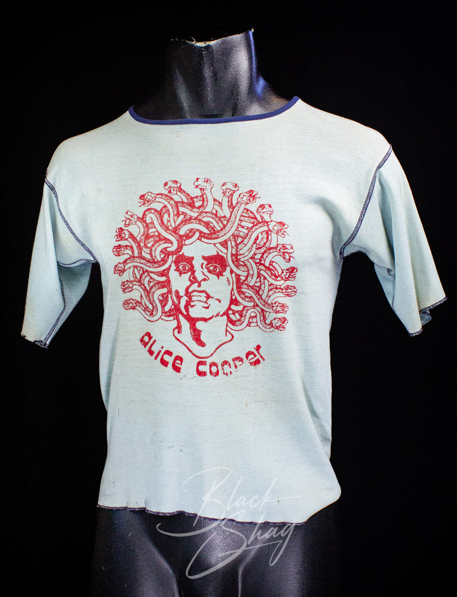Vintage Alice Cooper Medusa Concert T Shirt 70s Small – Black Shag  display picture 1