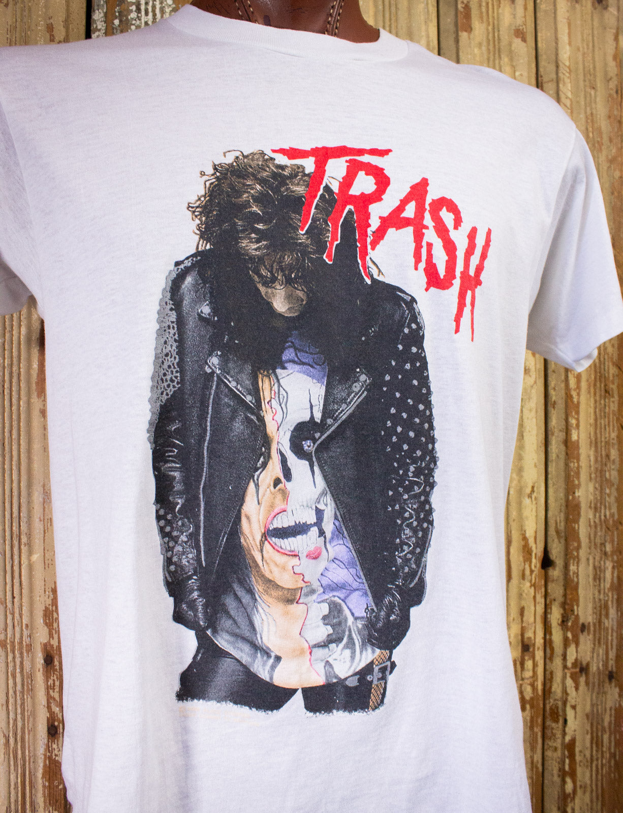 Vintage Alice Cooper Trash Canada Concert T Shirt 1989/90 White XL