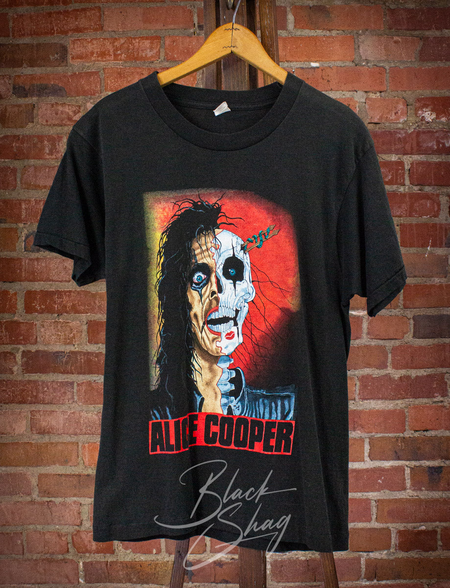 Vintage Alice Cooper Trash Concert T Shirt 1989 Small – Black Shag