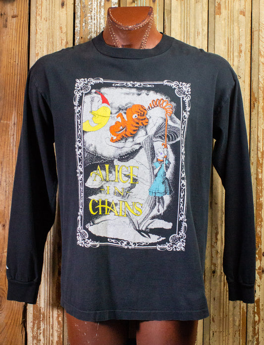 Vintage Alice In Chains Alice In Wonderland Long Sleeve Concert T Shirt 1992 XL