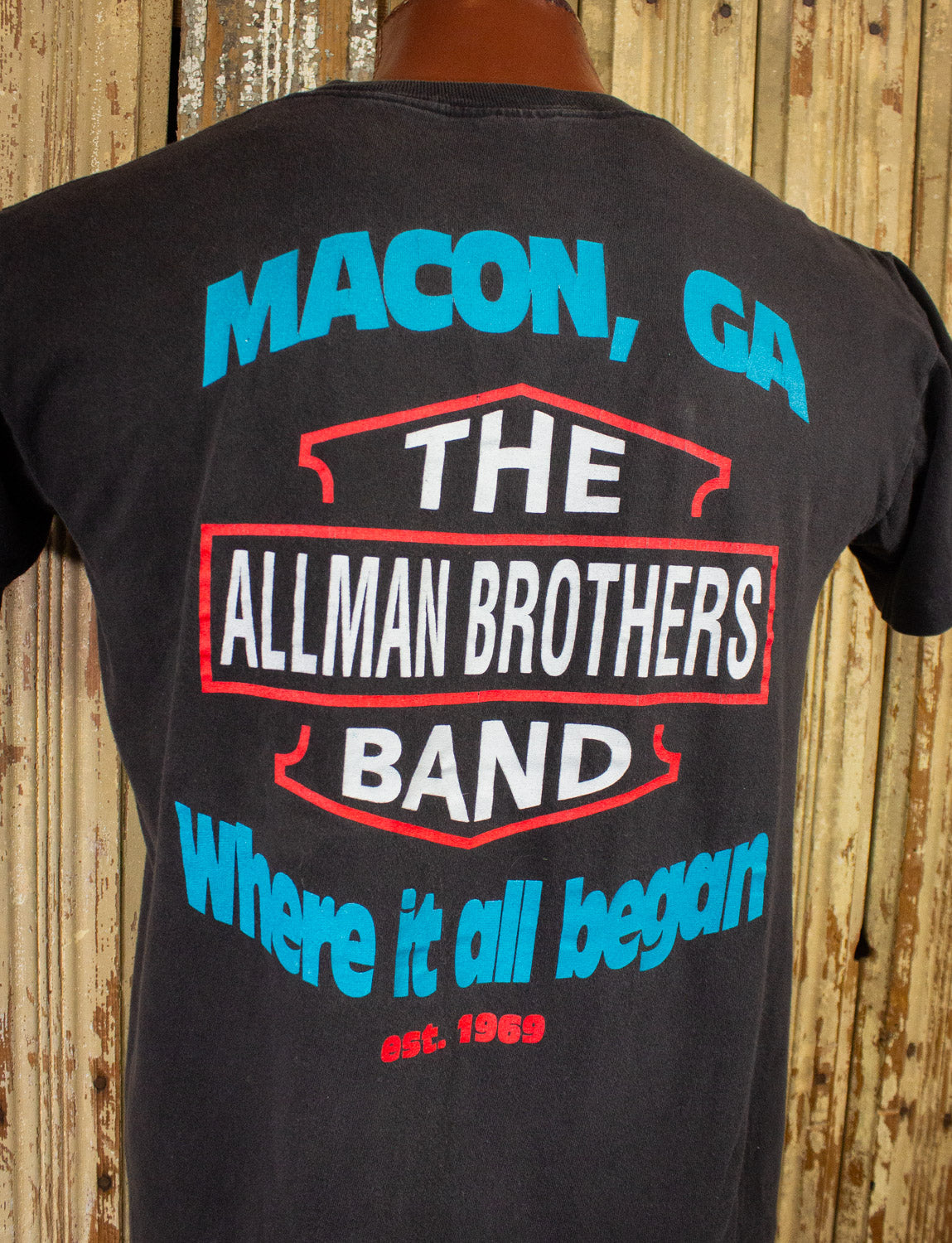 Vintage Allman Brothers Band Macon, GA Concert T Shirt 90s Black Large