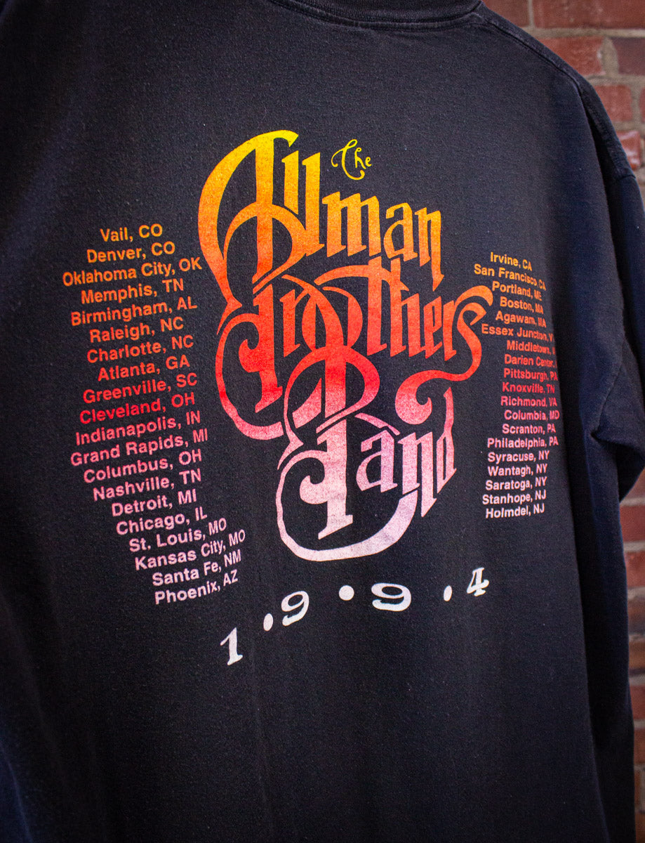 Vintage Allman Brothers Where It All Begins Concert T Shirt 1994 Black XL