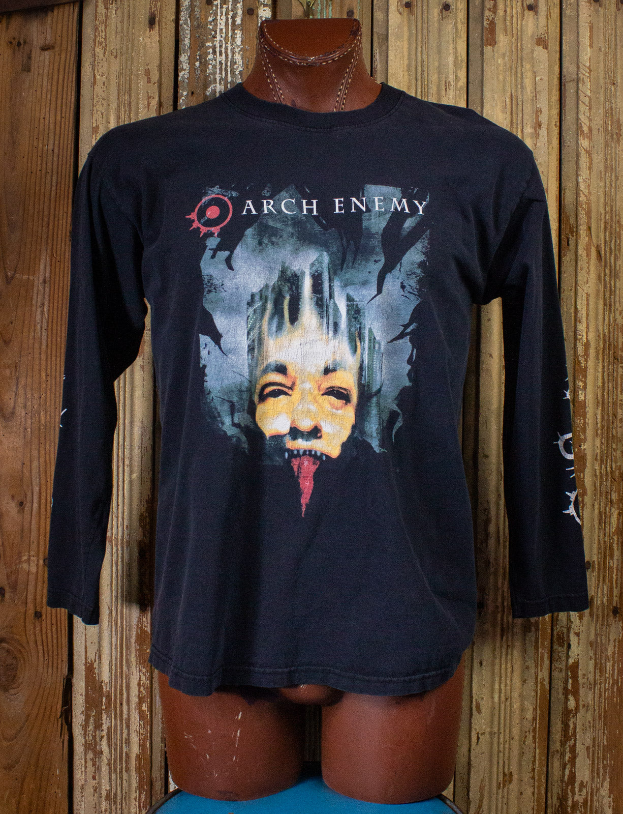 Vintage Arch Enemy Long Sleeve Concert T Shirt 90s Black Large Vintage Arch Enemy Long Sleeve Concert T Shirt 90s Black Large