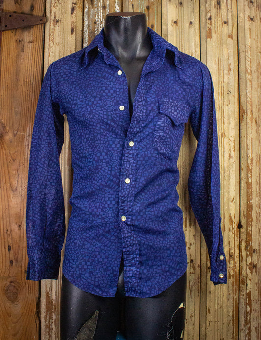 Vintage Sebring Button Up Shirt Blue XS