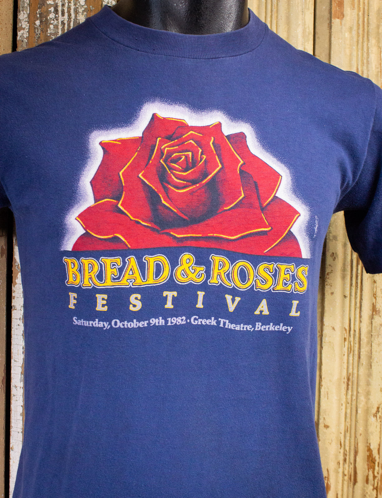 Vintage Bread & Roses Folk Festival Concert T Shirt 1982