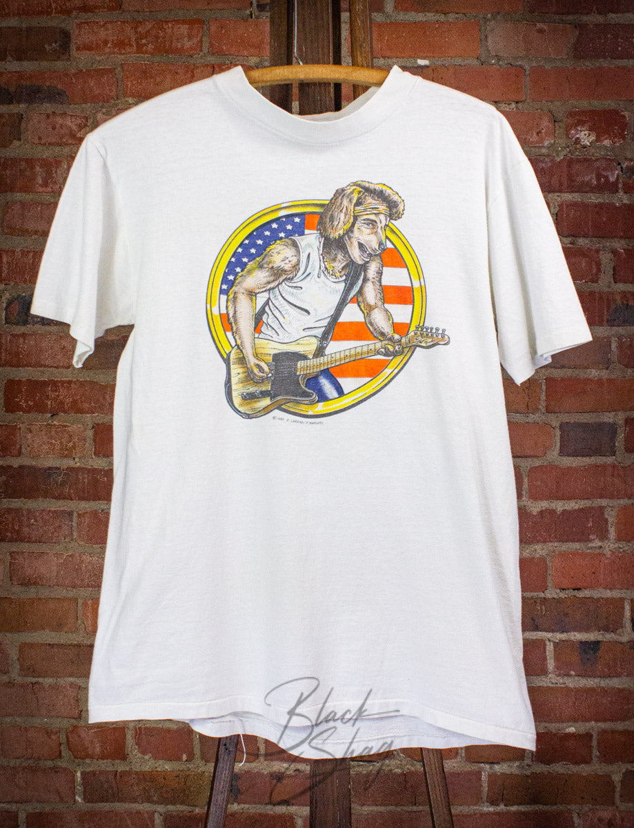 Bruce Springsteen Tシャツ 1985年 XL Official Bruce Springsteen '85 Born In The USA Beige Tour T-Shirt