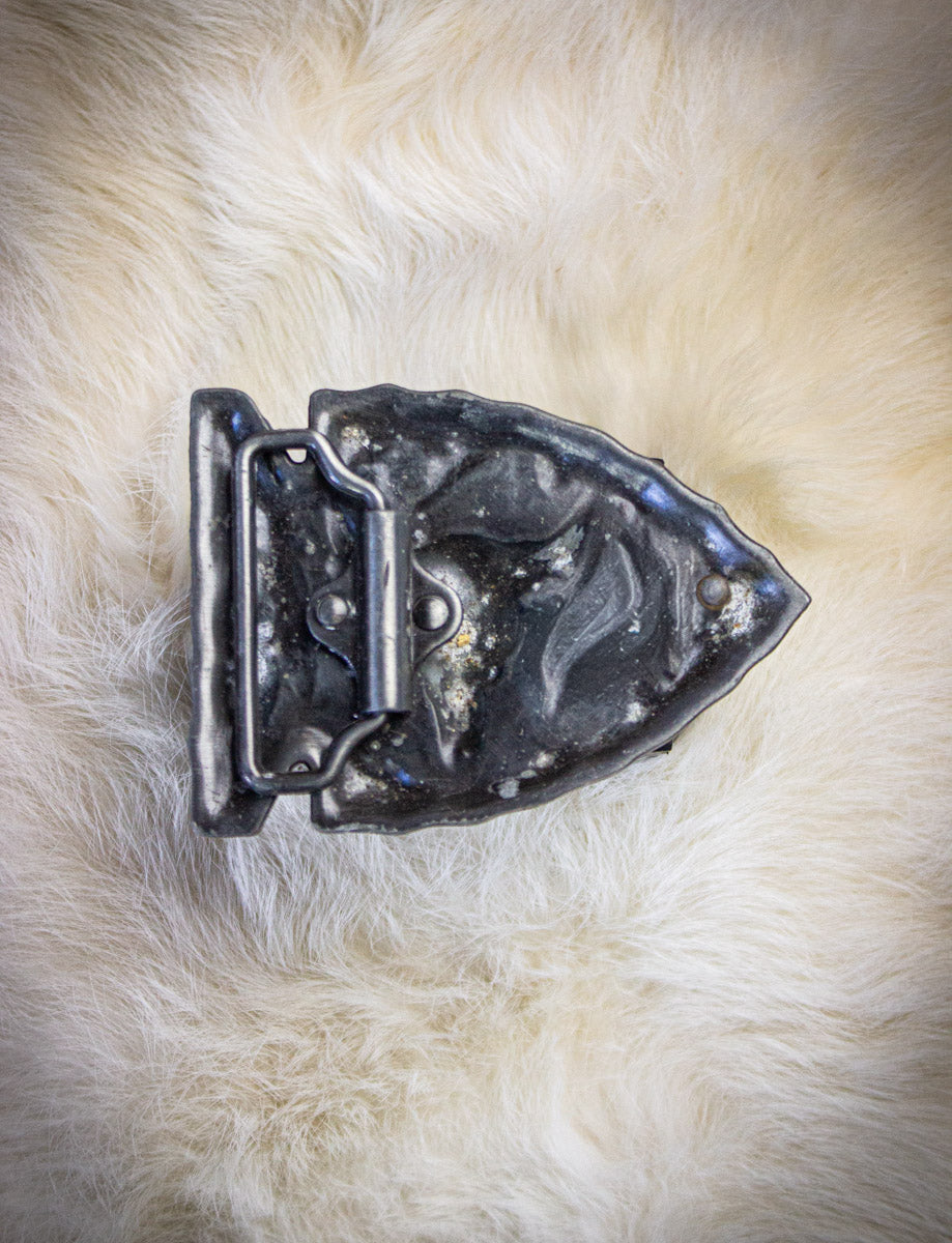 Vintage Longhorn Bull and Arrowhead Belt Buckle