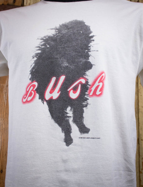 Vintage Bush Screaming Pope Tour Concert Ringer T Shirt 1995 White Large