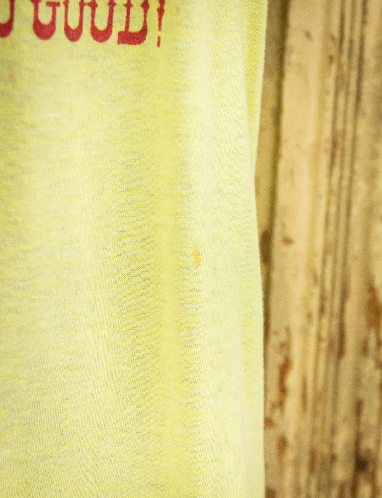 Vintage Callahan's Hotdogs Graphic T Shirt 70s Yellow Small