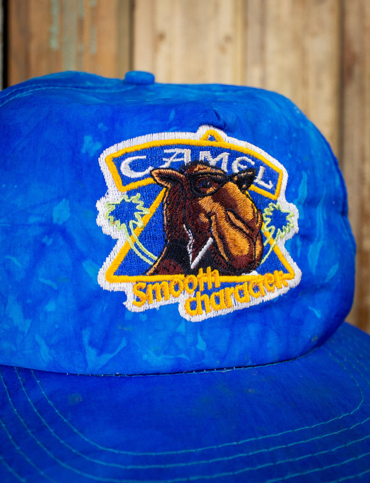 Vintage Camel Smooth Character Trucker Hat Blue