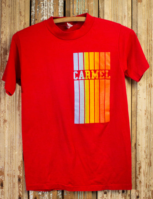 Vintage Carmel Souvenir Graphic T Shirt 80s Red XS