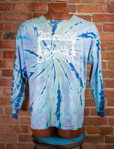 Vintage Dark Star Orchestra Long Sleeve Tie Dye Concert T Shirt 90s  Blue/Purple XL