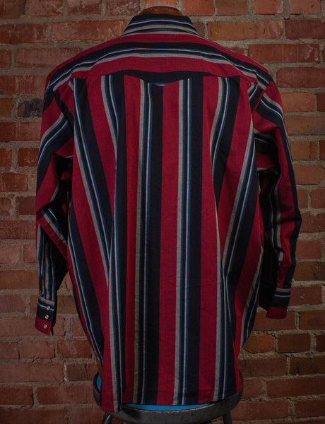 Vintage Ely Plains Striped Pearl Snap Western Shirt 2XL – Black