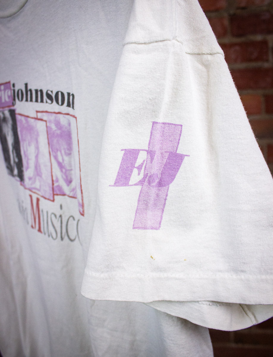 Vintage Eric Johnson Ah Via Musicom Concert T Shirt 1989 White XL