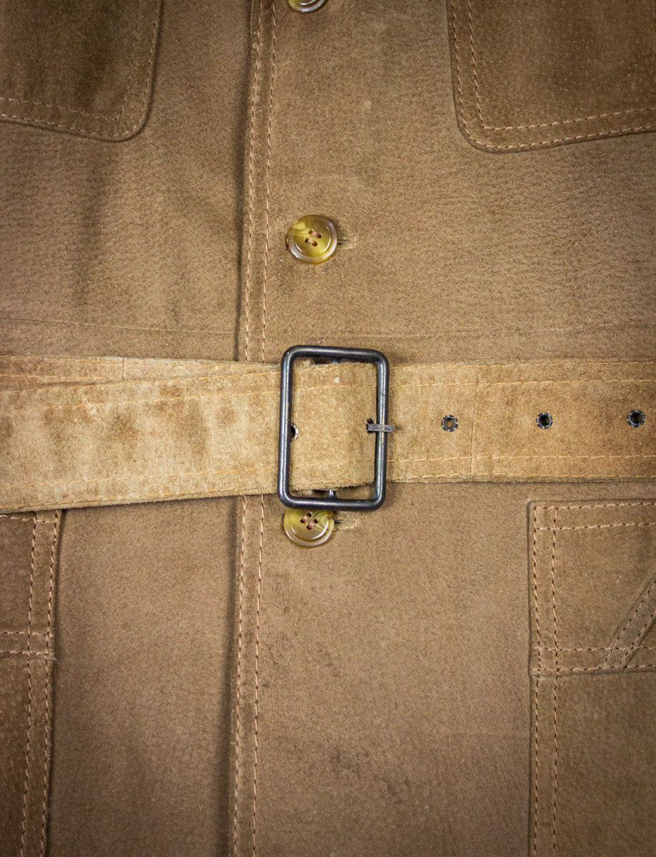 Vintage Europe Craft Tan Suede Jacket 70s Large