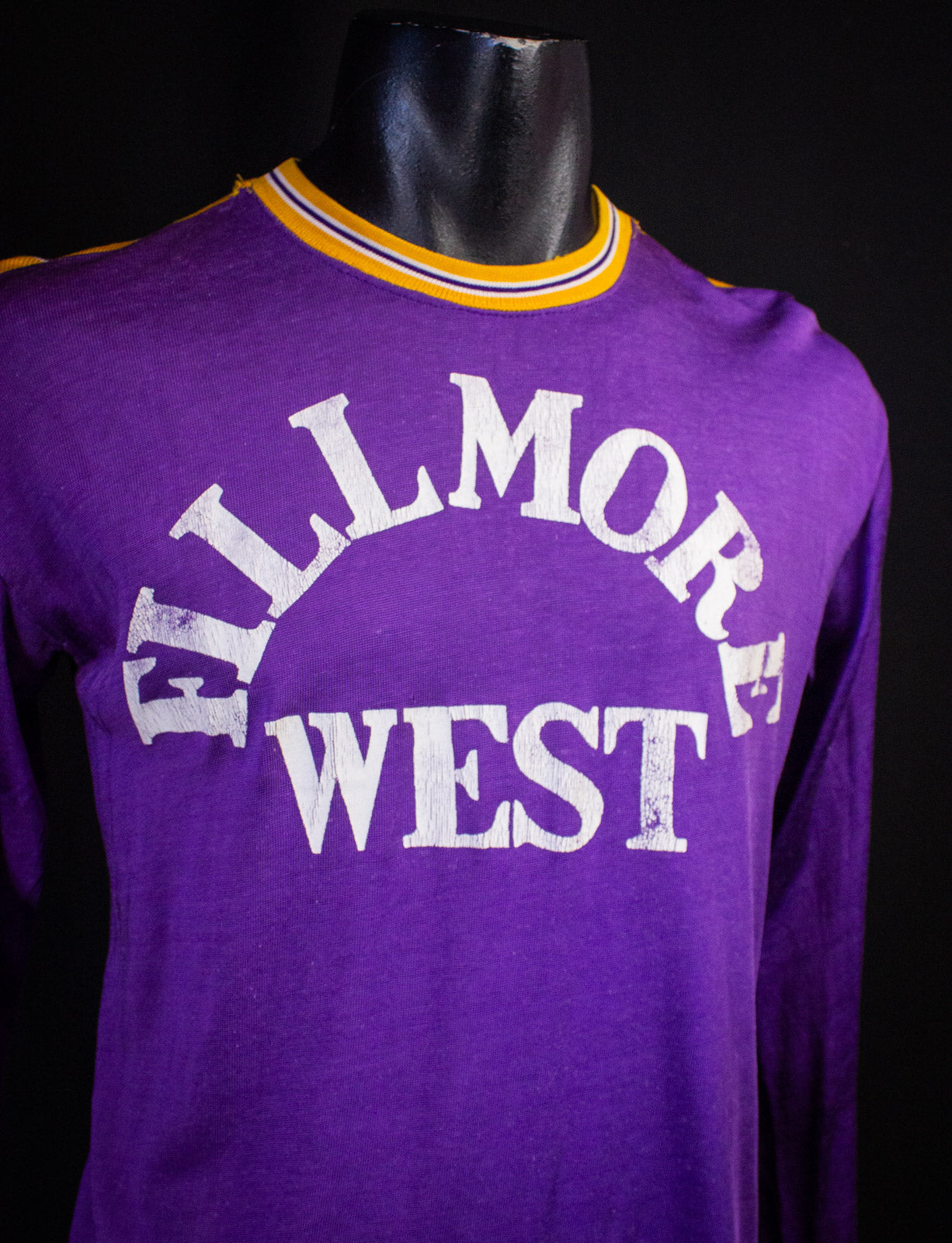 Vintage Fillmore West Long Sleeve Jersey Shirt 60s Purple Medium