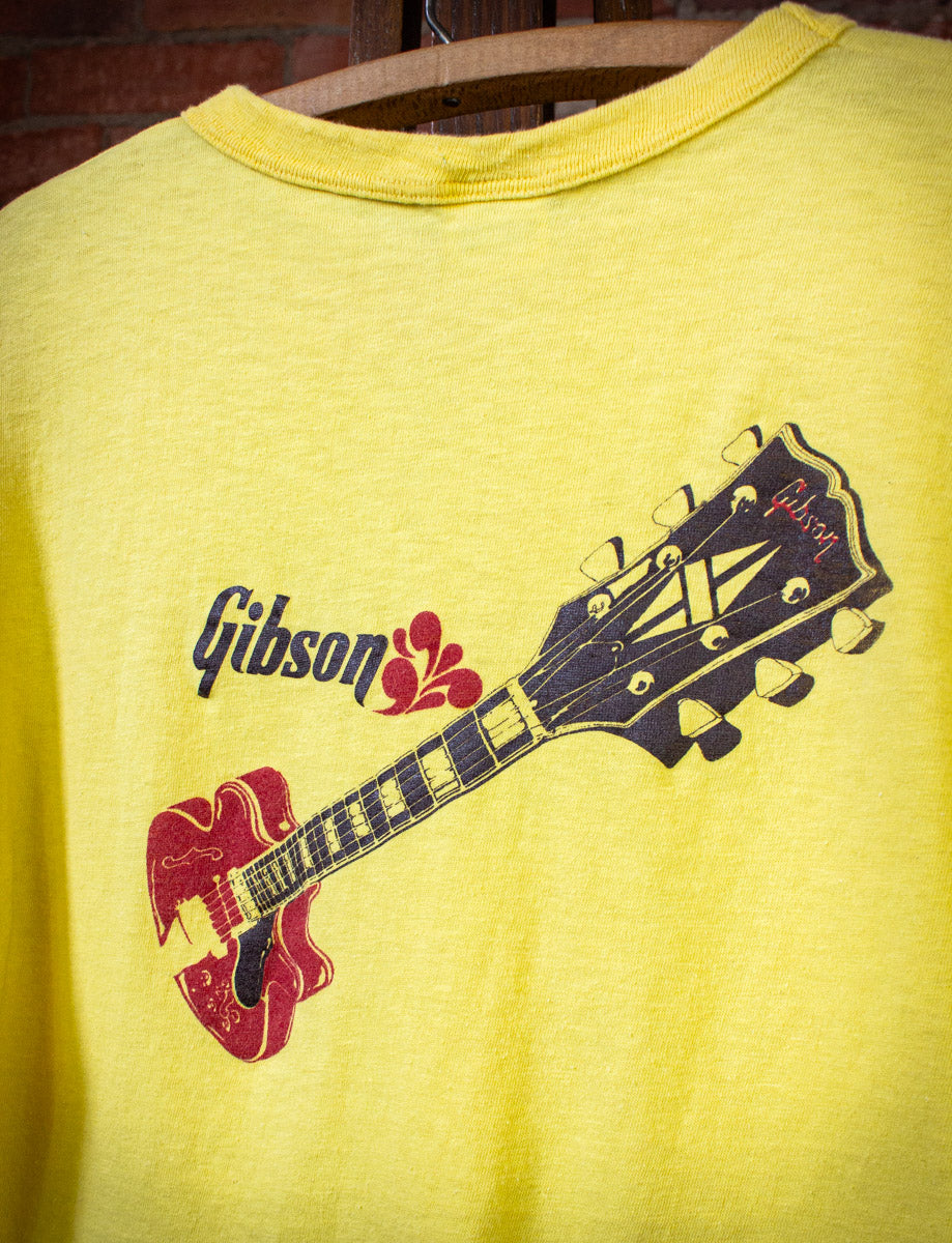 Vintage Gibson Guitars Graphic T Shirt 80s Small