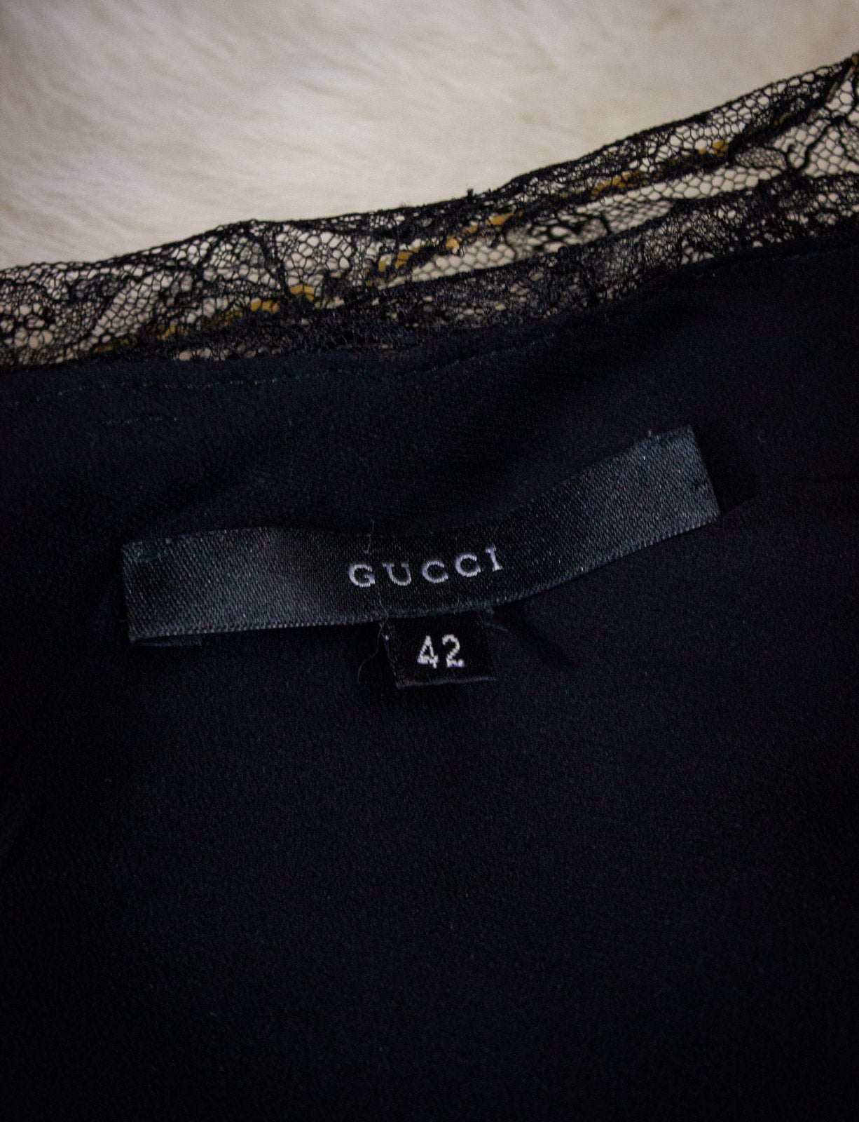 Vintage Gucci Lace Silk Blouse XS