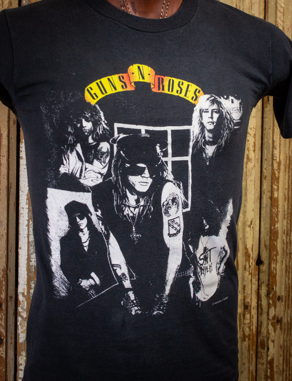 Vintage Guns N Roses Appetite for Destruction Concert T Shirt 1988 Large