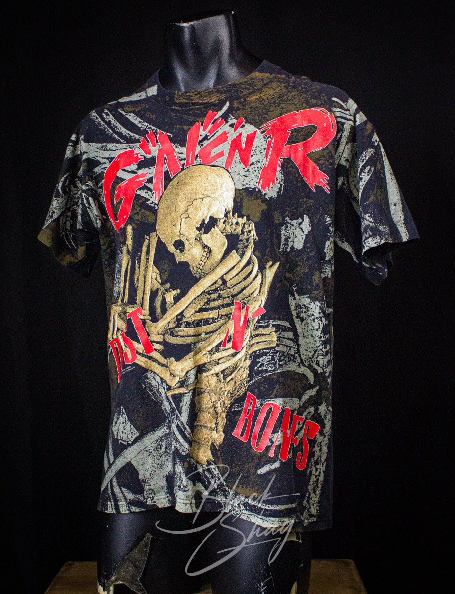 Vintage Guns N Roses Dust N Bones AOP Concert T Shirt 1992 – Black
