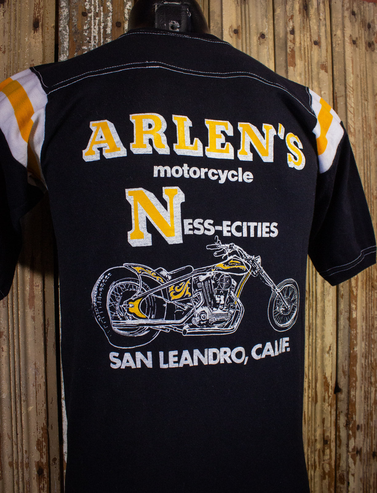 Vintage Harley Davidson Arlen's Ness-ecities Ringer Jersey Graphic Tee 70s Small