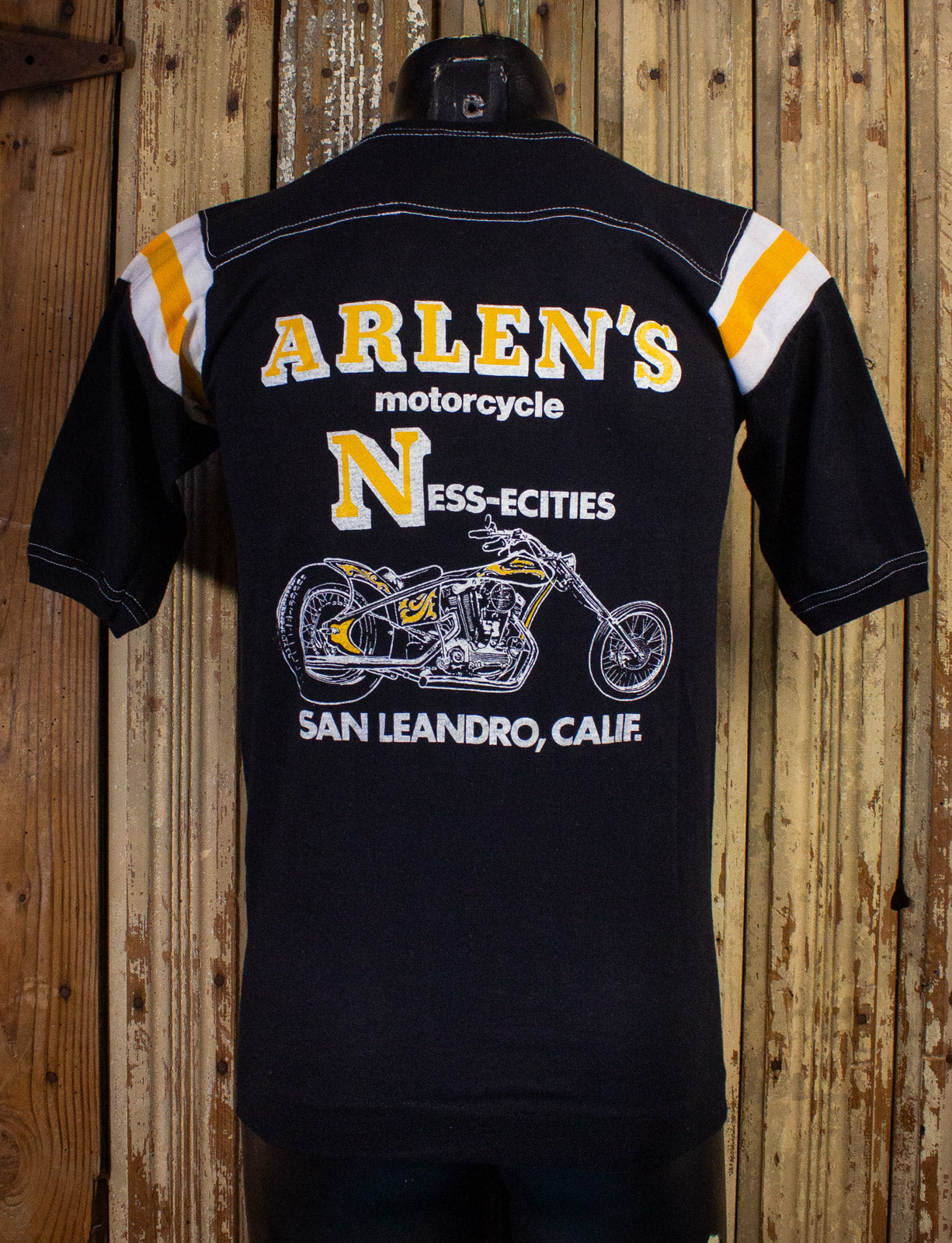 Vintage Harley Davidson Arlen's Ness-ecities Ringer Jersey Graphic Tee 70s Small