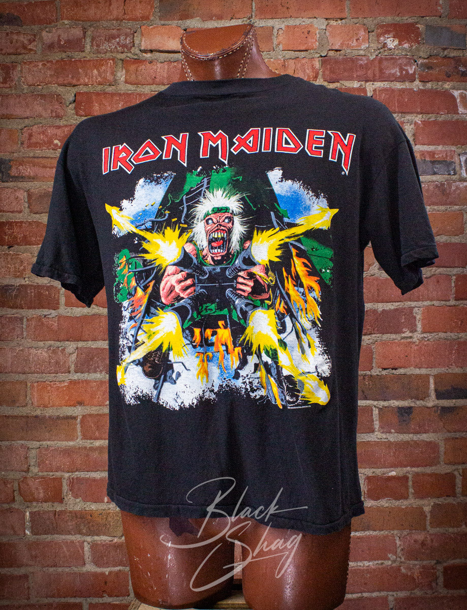 Vintage Iron Maiden Tailgunner Concert T Shirt 1990 XL – Black