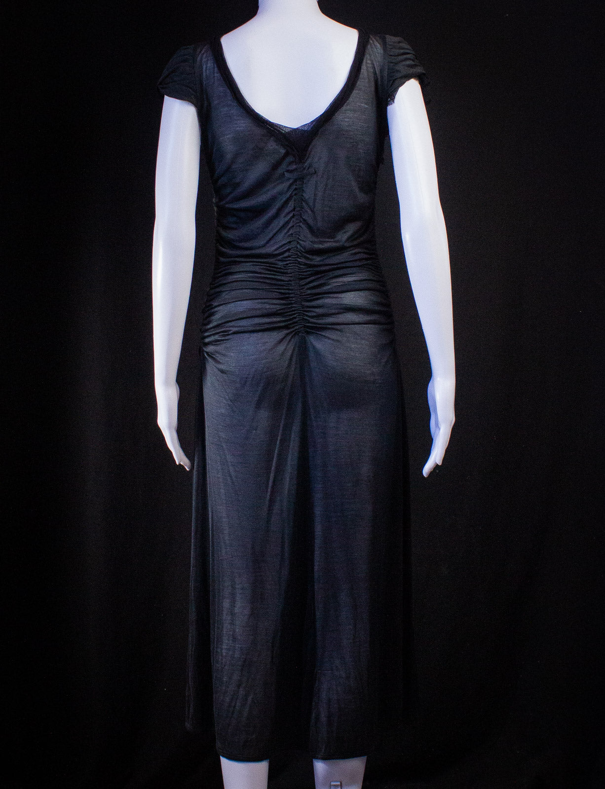 Vintage Jean Paul Gaultier Black Sheer Dress Small
