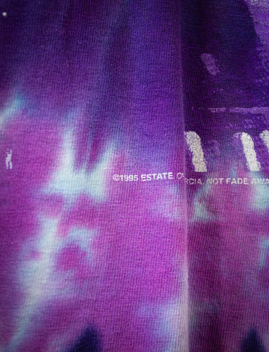Vintage Jerry Garcia Four Winds Tribute T Shirt 1995 Purple Tie Dye XL