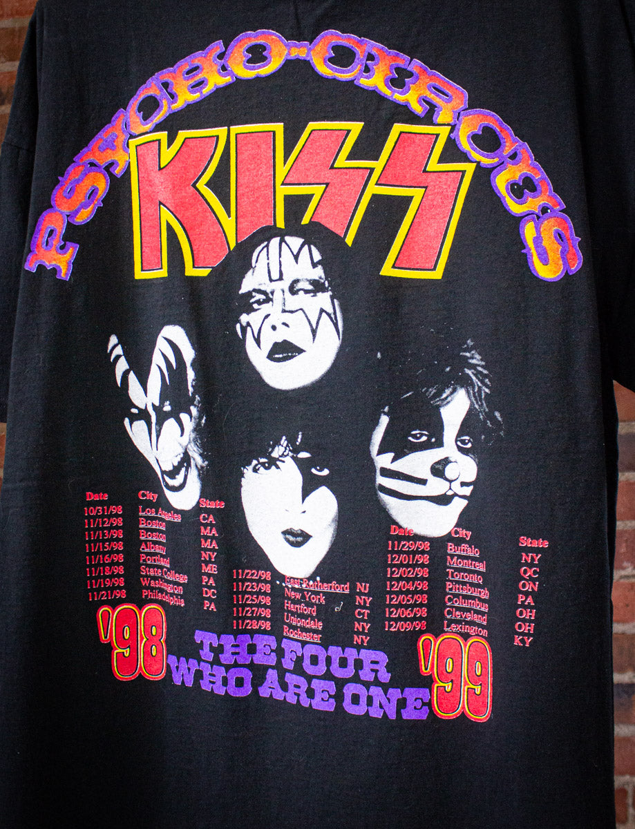 Vintage Kiss Psycho Circus Concert T Shirt 1998/99 Black 2XL