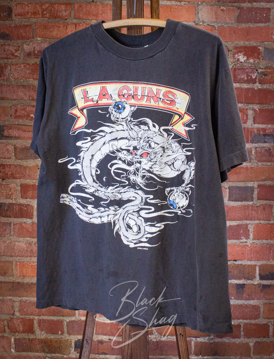 Vintage LA Guns Dragon Concert T Shirt 1989 Large – Black Shag Vintage