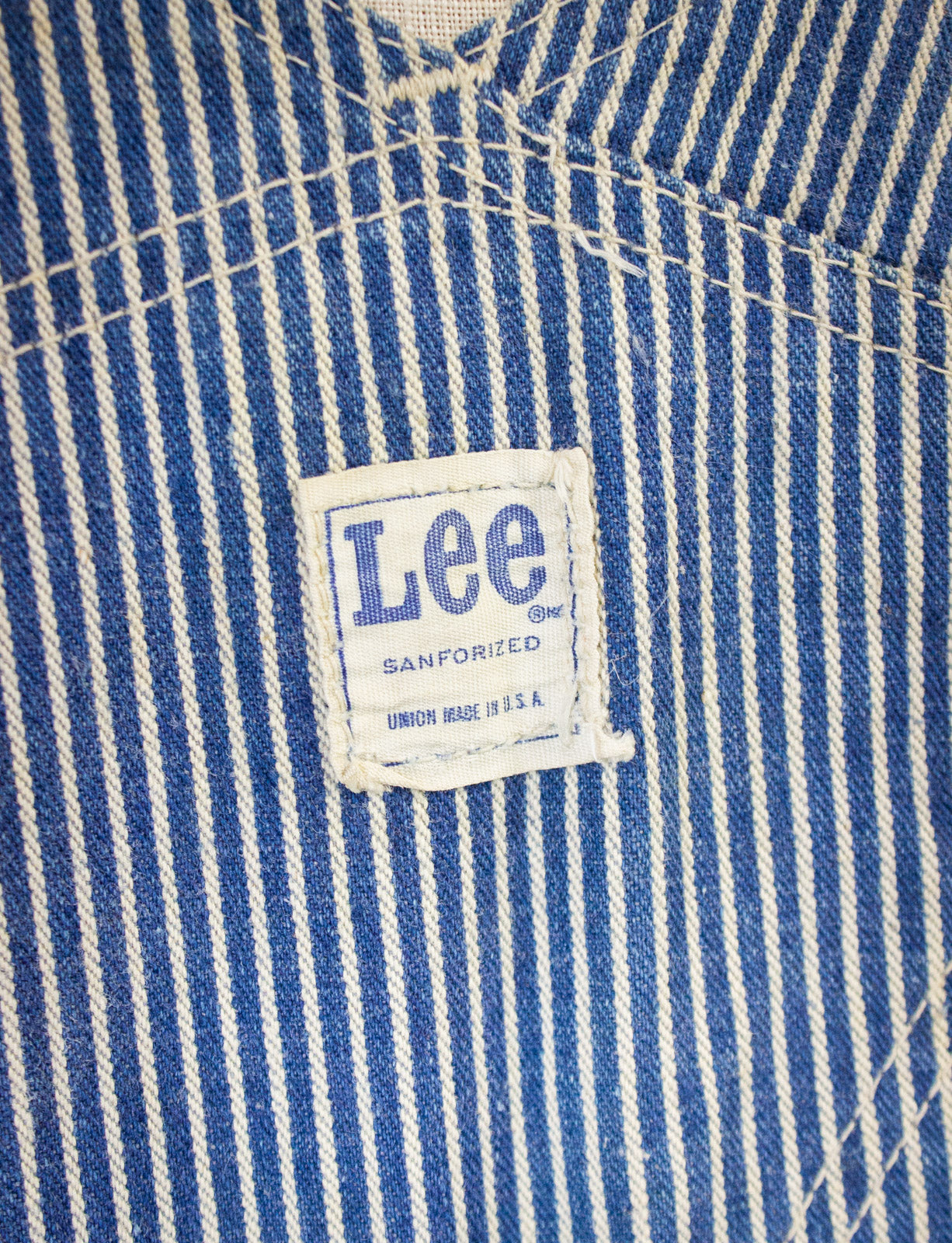 Vintage Lee Pinstripe Denim Overalls 60s 39x28