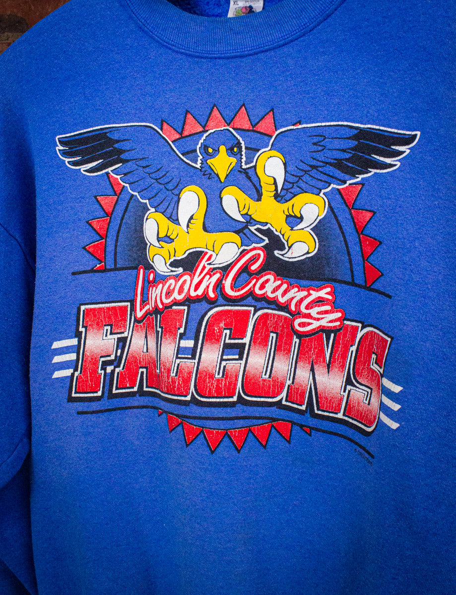 Vintage Lincoln County Falcons Sweatshirt 90s Blue XL