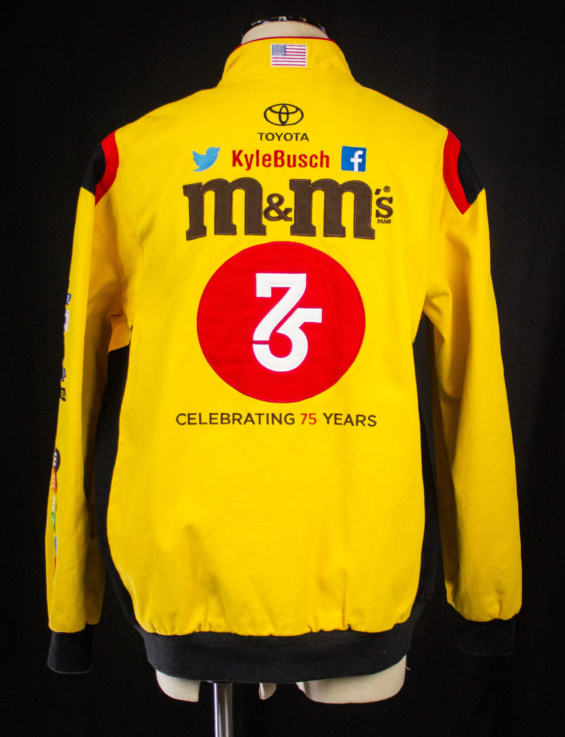 Kyle Busch M&M's Nascar Racing Jacket Yellow 2XL
