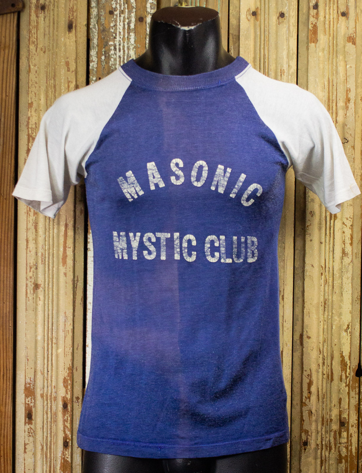 Vintage Masonic Mystic Club 2 Tone Graphic T Shirt 50s Small Black vintage-masonic-mystic-club-2-tone-graphic-t-shirt-50s-small-black