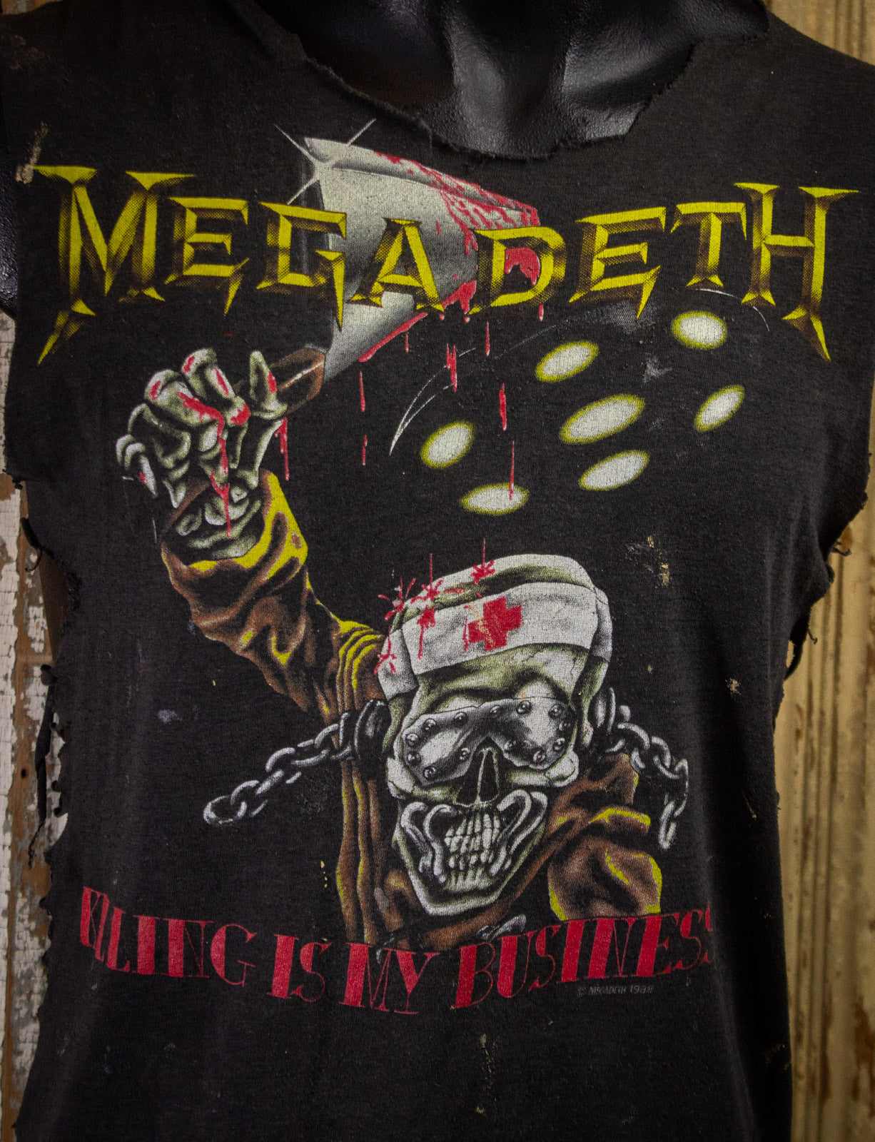Vintage Megadeth Killing Is My Business Concert T Shirt Muscle 1988 Medium