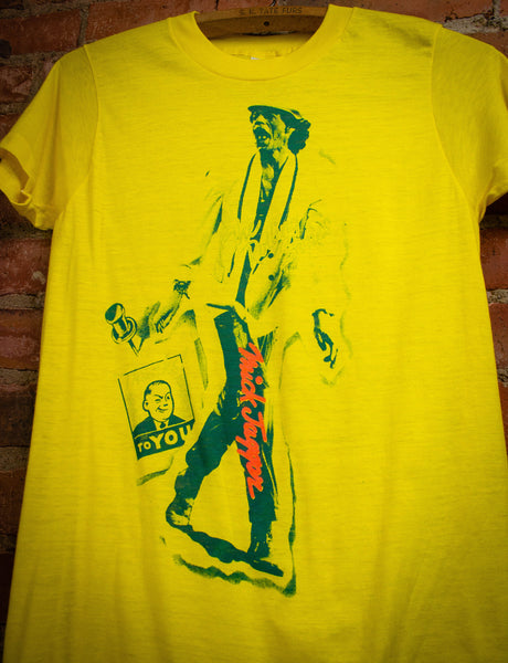 Vintage Mick Jagger Bootleg Concert T Shirt 70s Yellow XS – Black